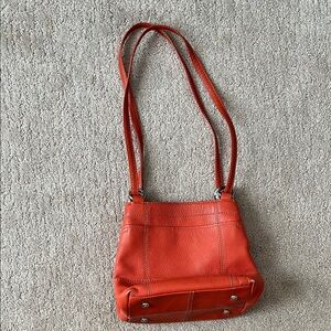 Orange Leather Clarks Purse Bag